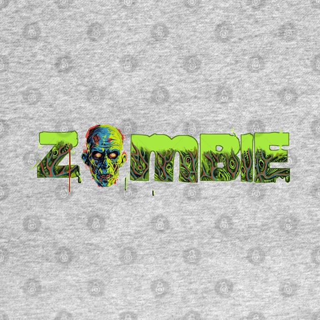 Zombie Head Typography by Atomic Blizzard